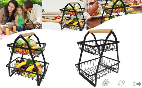 2 TIER FRUIT BASKET