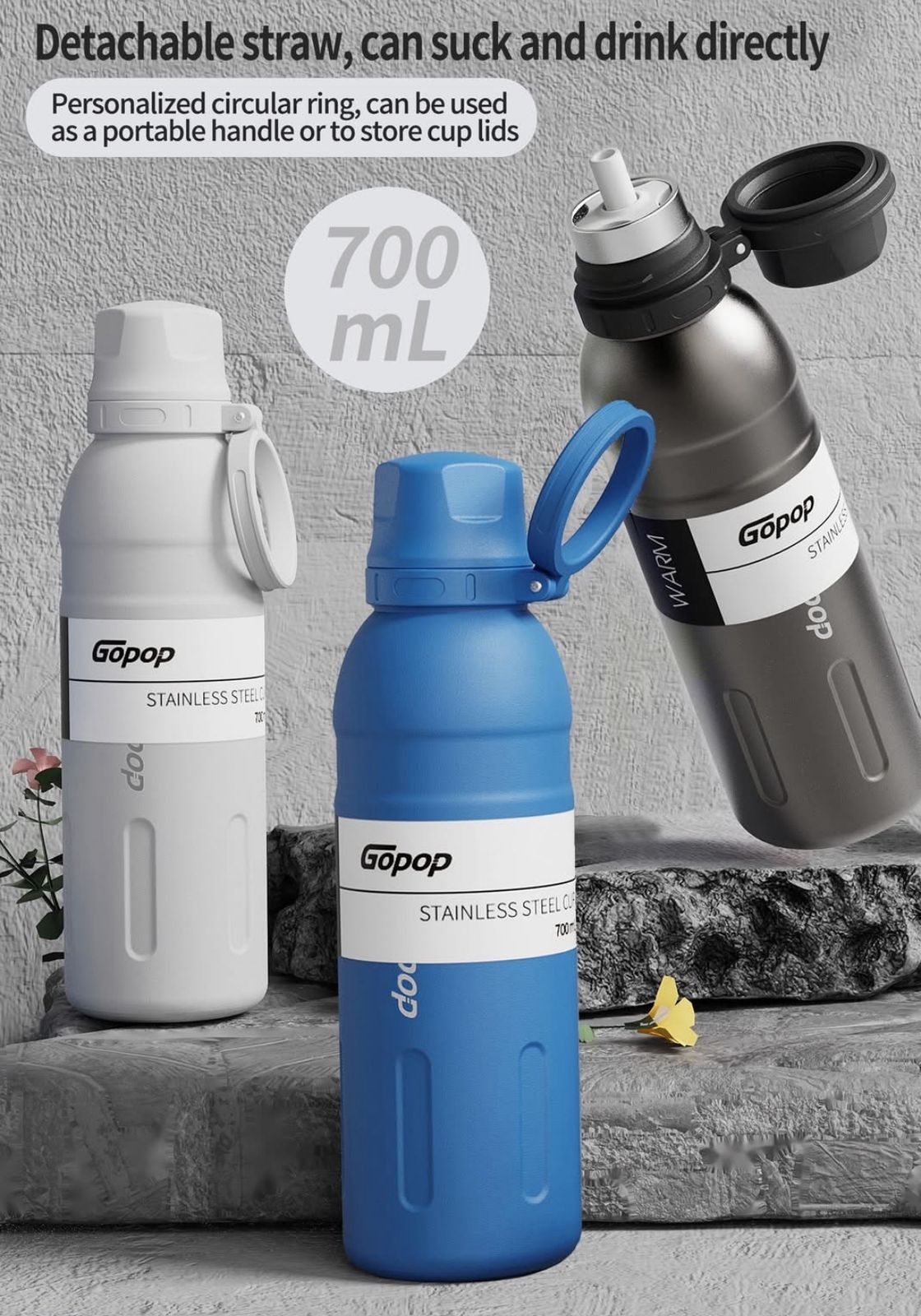 GOPOP STAINLESS STEEL 700 ML