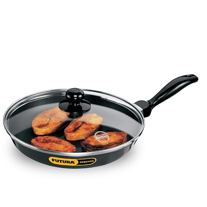 Hawkins Futura Frying Pan, Non Stick Fry Pan, Induction Frying Pan, Black