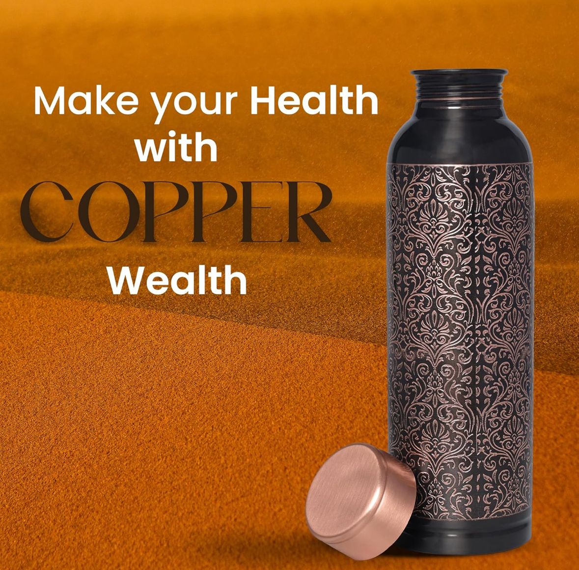 PURE COPPER PRINTED BOTTLE