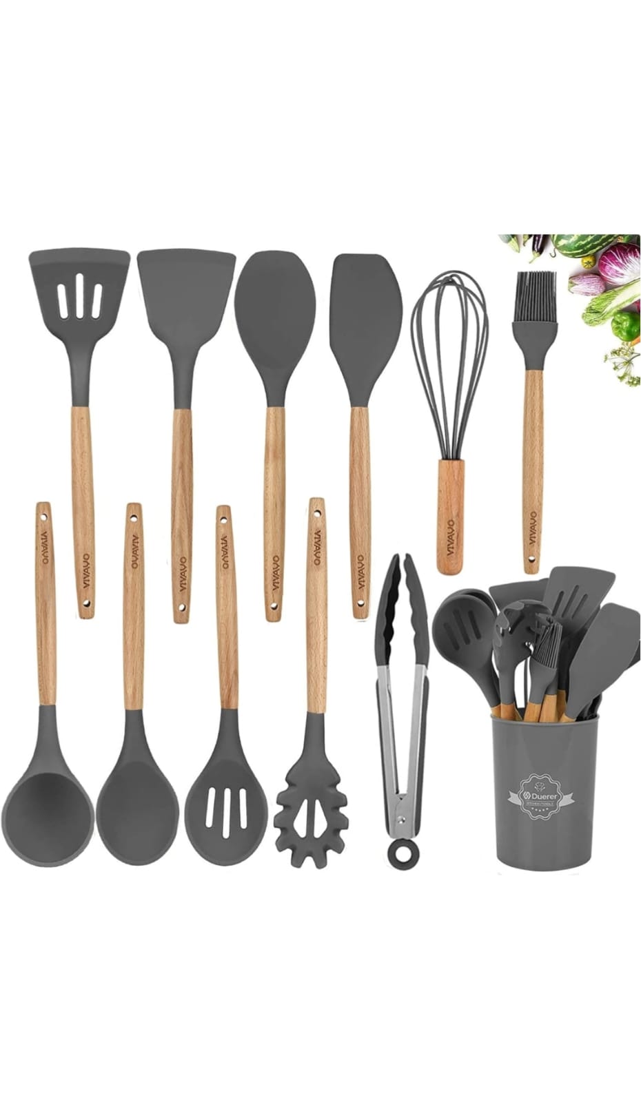 SILICONE COOKING UTENSILS SET
