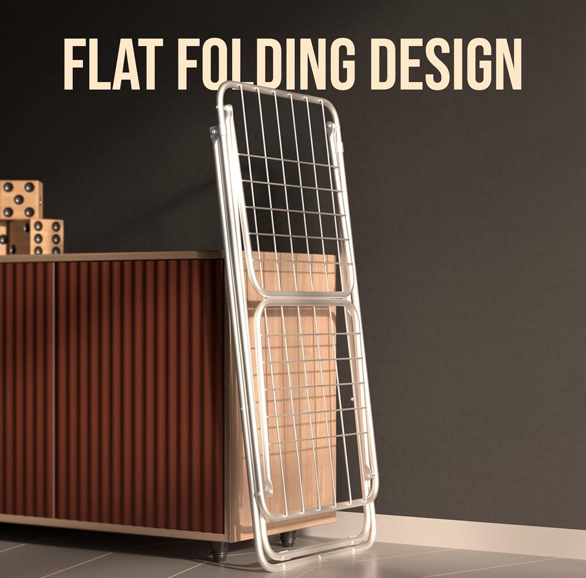 Stainless steel Premium Cloth Drying Stand-3 Way Folding- 20 Drying Rails