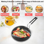 Vinod SAS Pro Platinum Triply Stainless Steel Roti Tawa - 25 cm | 4.0 mm Thick Body | Hexa Design | Induction Friendly | Riveted Handle | Metal Spoon Friendly | 5-Year Warranty