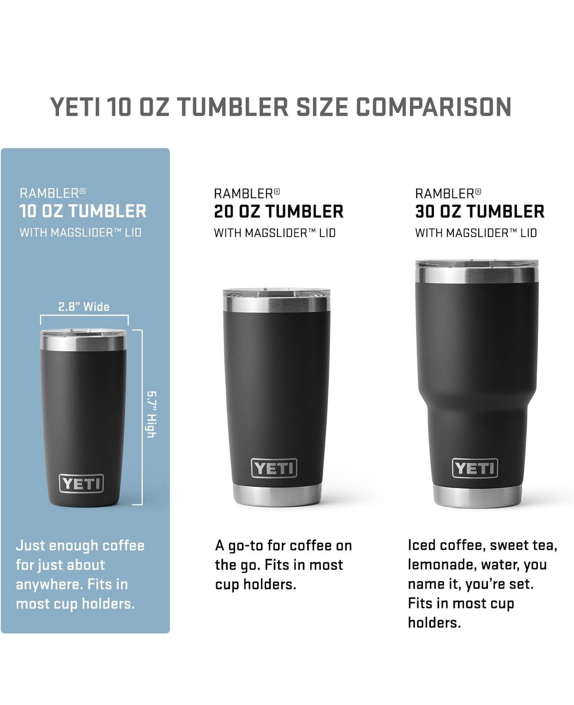 YETI Rambler 30 oz Tumbler, Stainless Steel, Vacuum Insulated with MagSlider Lid